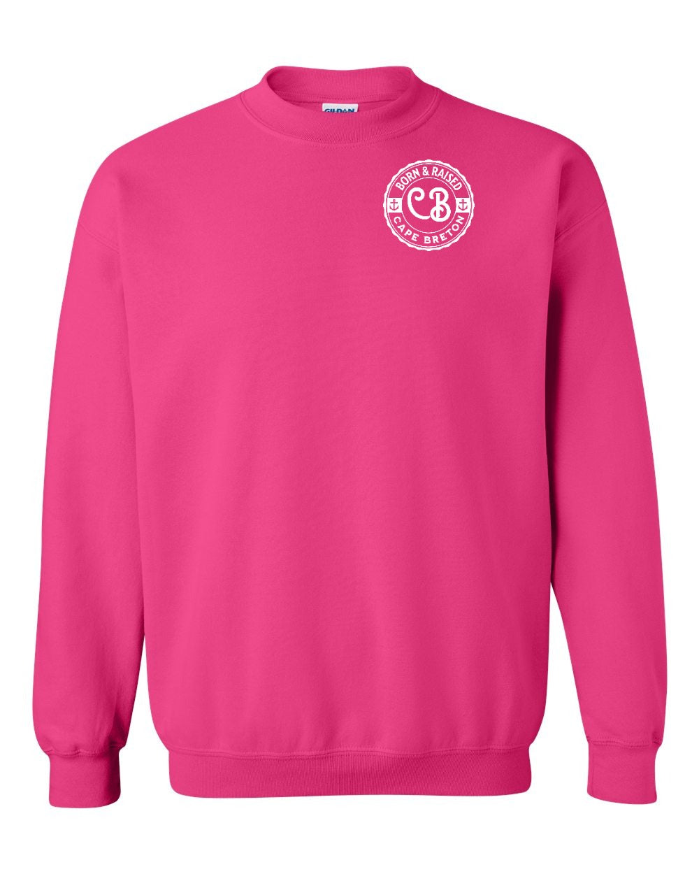 Born & Raised Cape Breton Left Chest Crewneck Sweatshirt