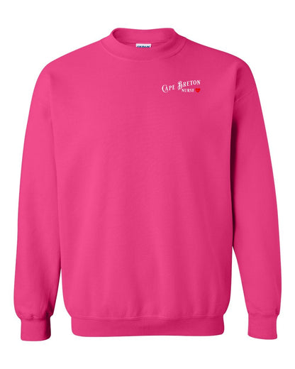 Cape Breton Nurse Left Chest and Back Crewneck Sweatshirt