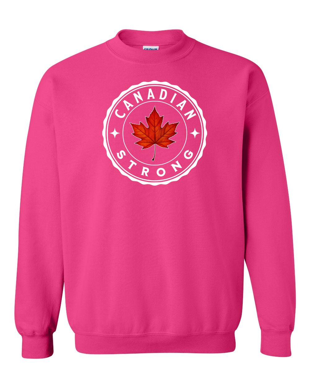Canadian Strong Leaf Crewneck Sweatshirt - Gildan Canada (sewn Internationally) - Unisex