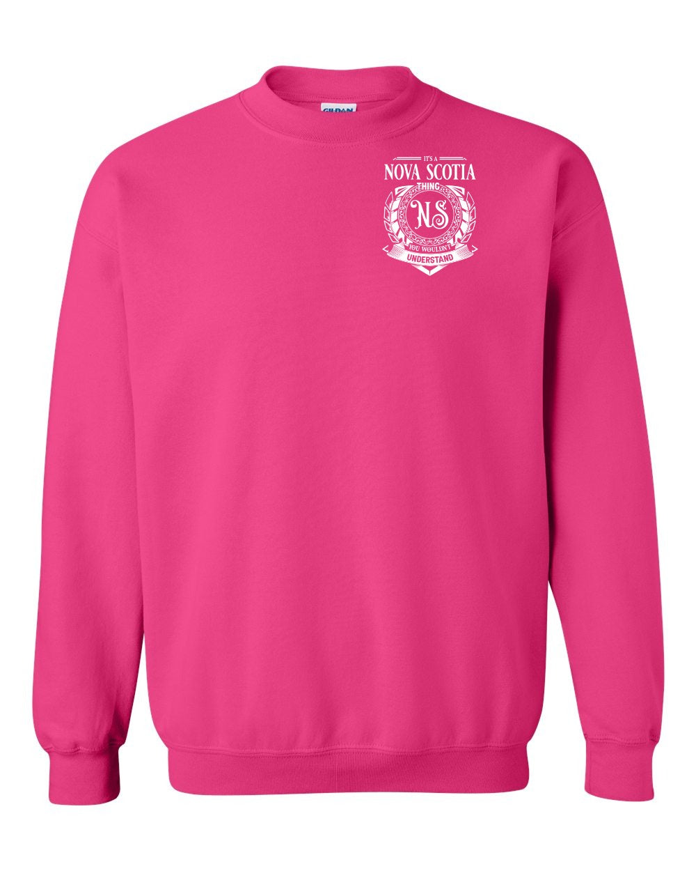 It's  A Nova Scotia Thing Left Chest and Back crew-neck