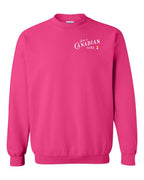Just A Canadian Girl (Heart Flag) Left Chest and Back Crewneck Sweatshirt - Gildan Canada (sewn Internationally) - Unisex