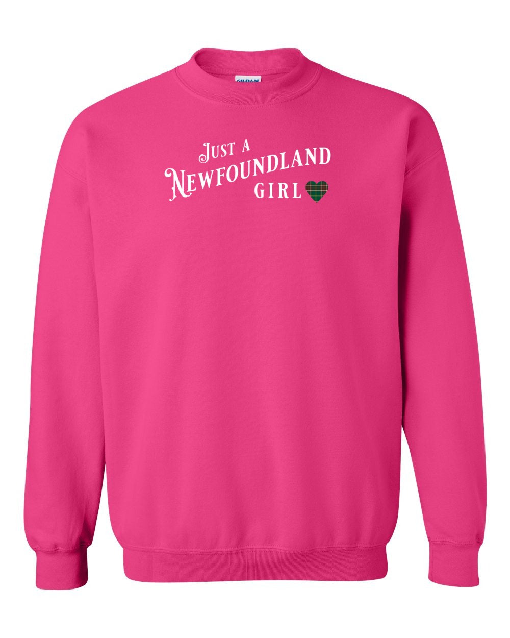 Just a Newfoundland Girl Tartan Full Crewneck Sweatshirt
