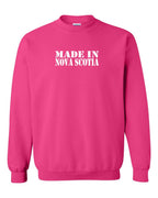 Made In NS ( White Lettering) Crewneck Sweatshirt - Unisex