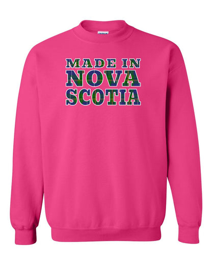 Made In Nova Scotia ( Tartan Lettering) Full crew-neck
