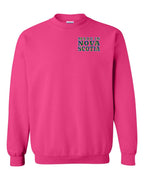 Made In NS ( Tartan Lettering) Left Chest and Back Crewneck Sweatshirt - Unisex