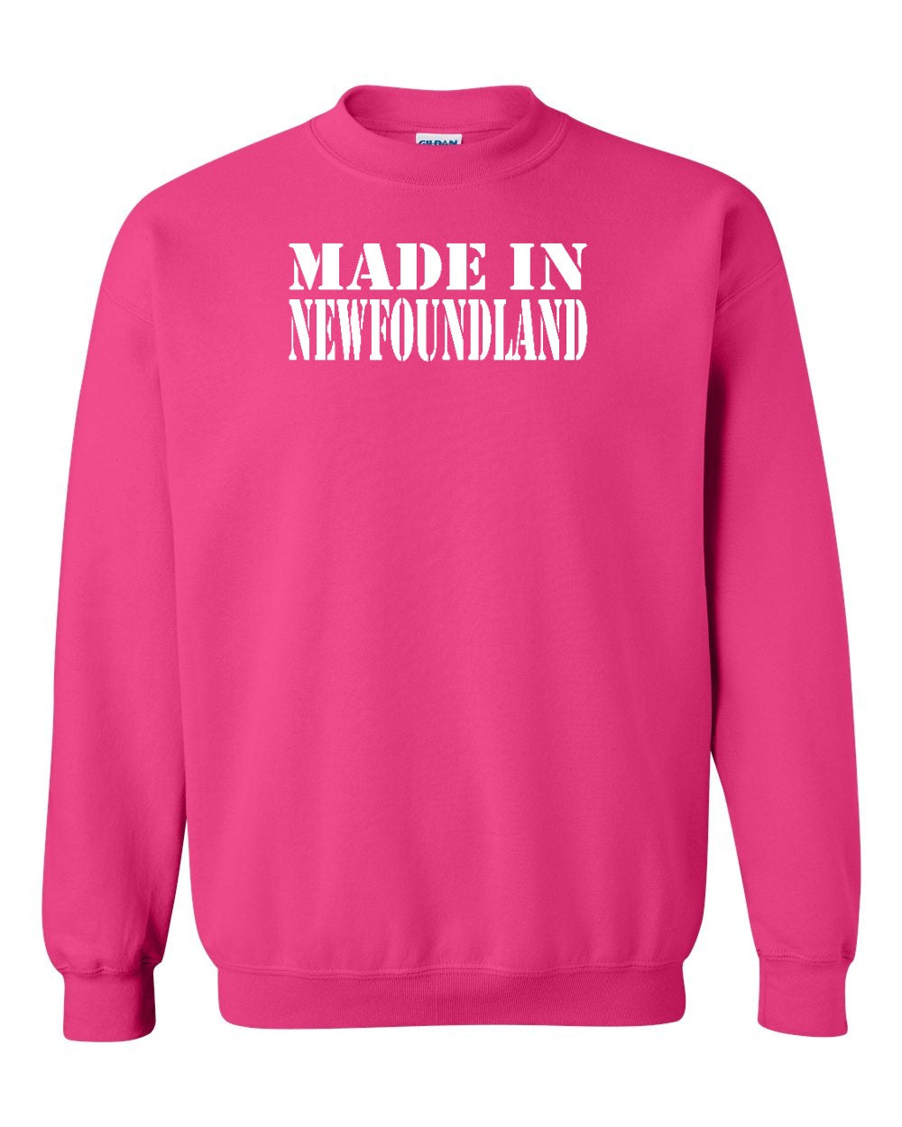 Made In NFLD ( White Lettering) Crewneck Sweatshirt - Unisex