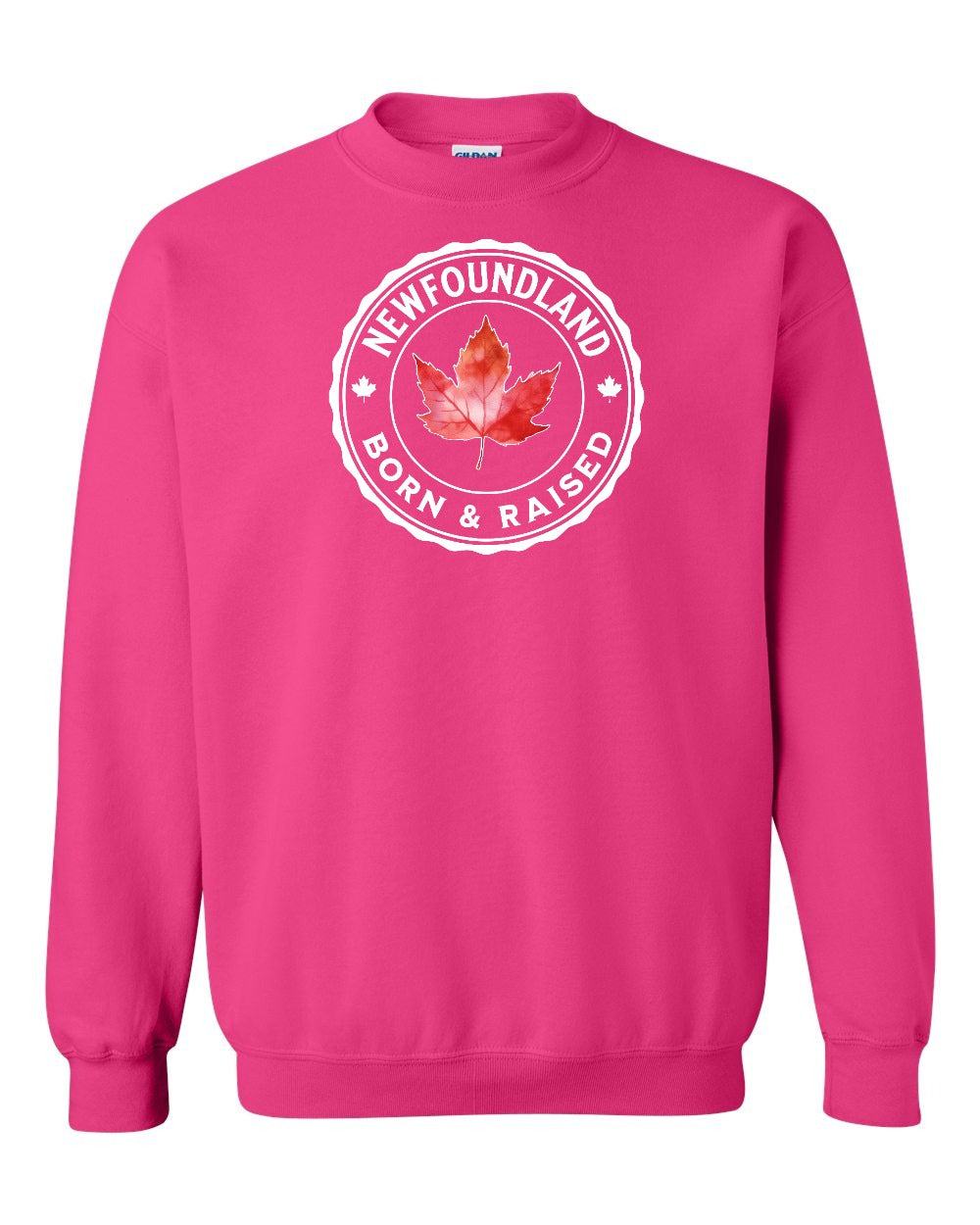 Born and Raised NFLD Crewneck Sweatshirt - Gildan Canada (sewn Internationally) - Unisex