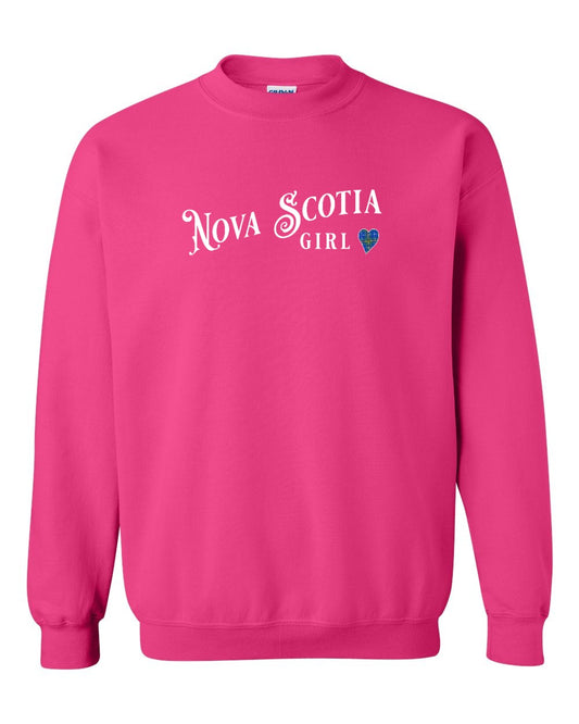 Nova Scotia Girl Tartan Heart Full crew-neck