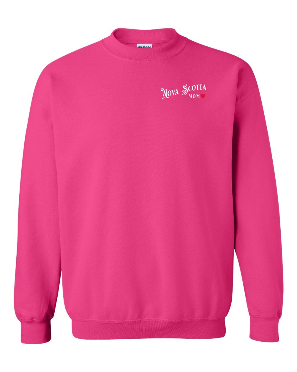 Nova Scotia Mom Left Chest and Back crew-neck