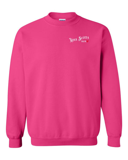 Nova Scotia Mom Left Chest and Back crew-neck