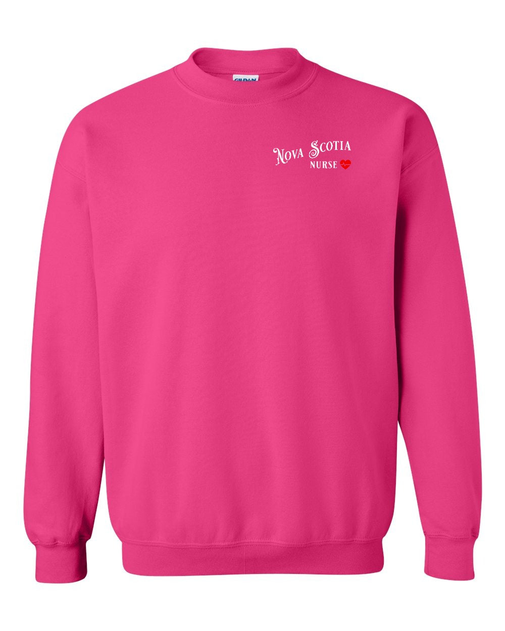 Nova Scotia Nurse Left Chest and Back crew-neck