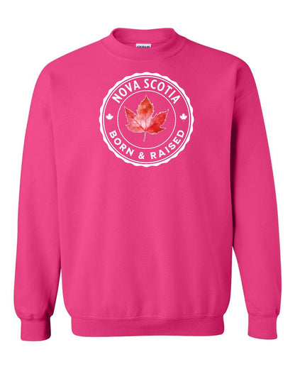 Born and Rasied Nova Scotia Full Crewneck