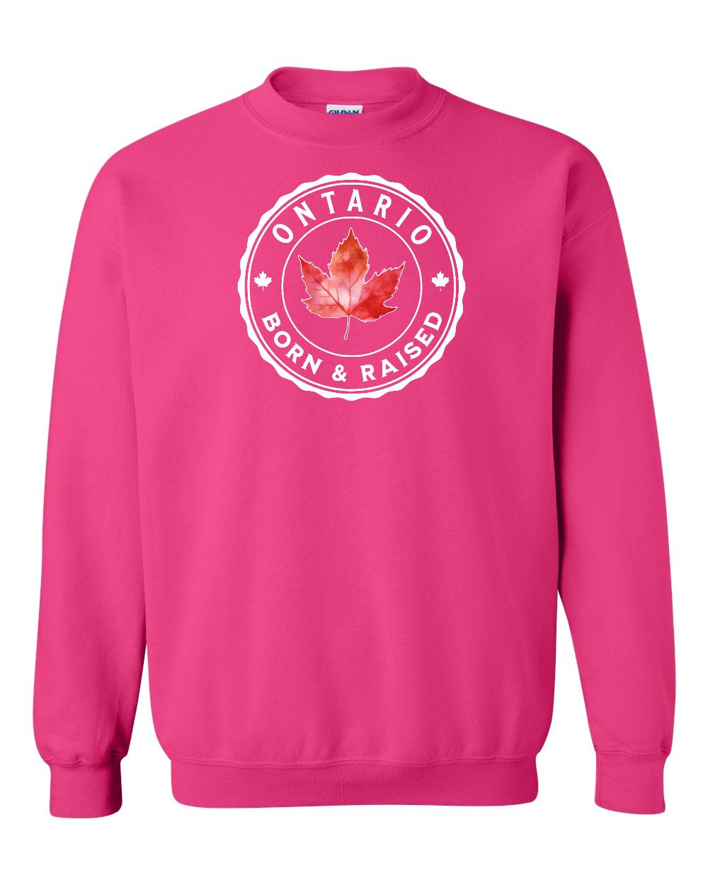 Born and Raised Ontario Crewneck Sweatshirt - Gildan Canada (sewn Internationally) - Unisex