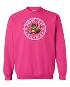 Proud to be Canadian Beaver Crewneck Sweatshirt - Gildan Canada (sewn Internationally) - Unisex