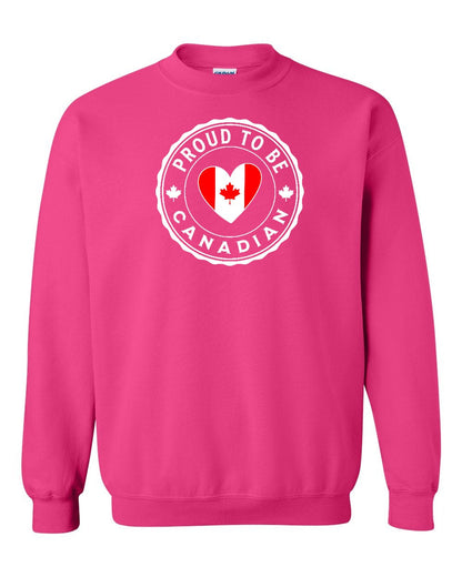 Proud to be Canadian Heart Flag Full Crewneck