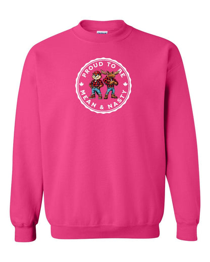 Proud Mean & Nasty Beaver and Moose Full Crewneck