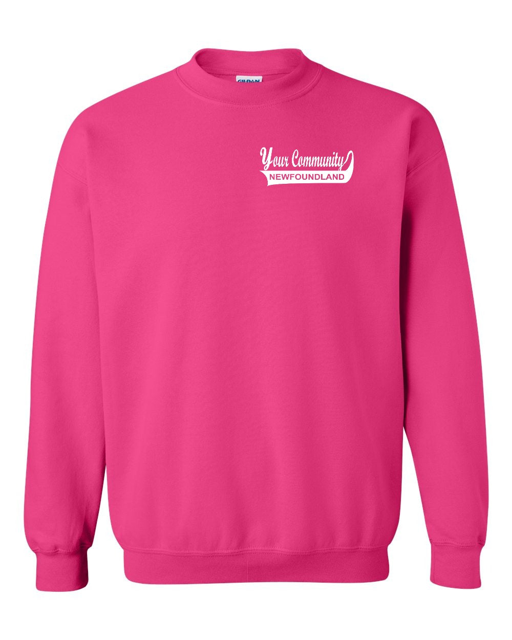Custom Your Community Swoop (NFLD) Left Chest Crewneck Sweatshirt - Unisex