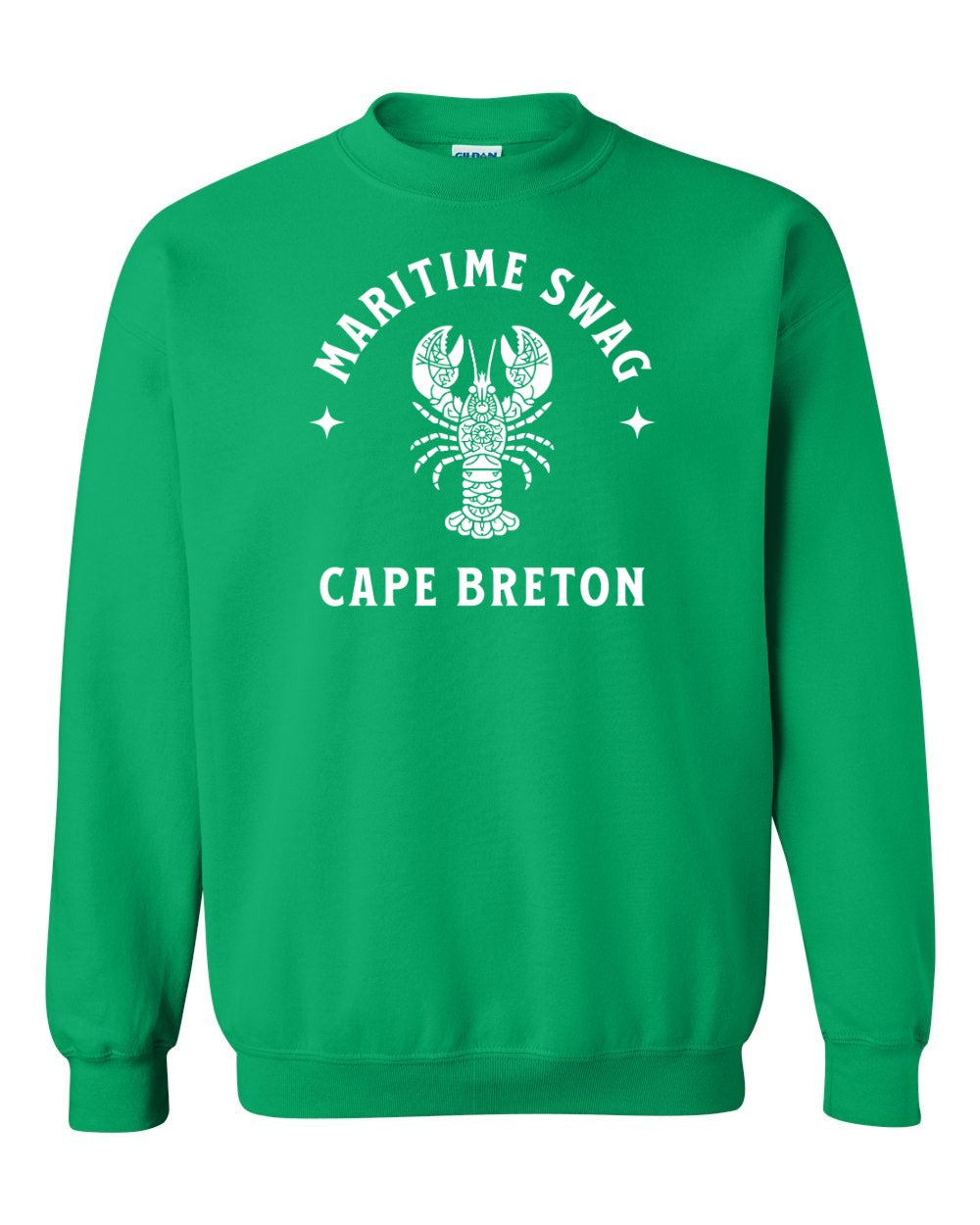 Maritime Swag Cape Breton Mandala white Lobster Full Crewneck Sweatshirt