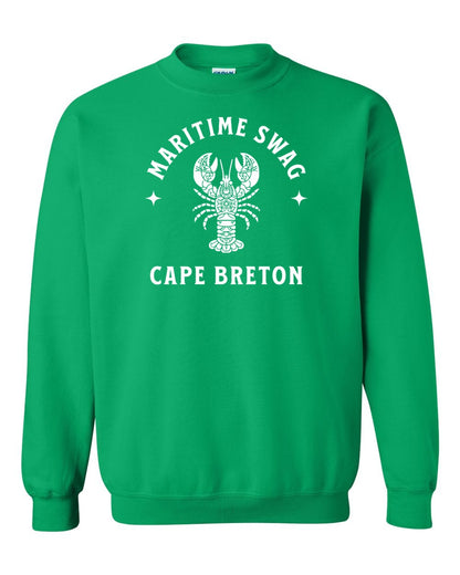 Maritime Swag Cape Breton Mandala white Lobster Full Crewneck Sweatshirt