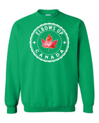 Elbows up Leaf Crewneck Sweatshirt - Gildan Canada (sewn Internationally) - Unisex