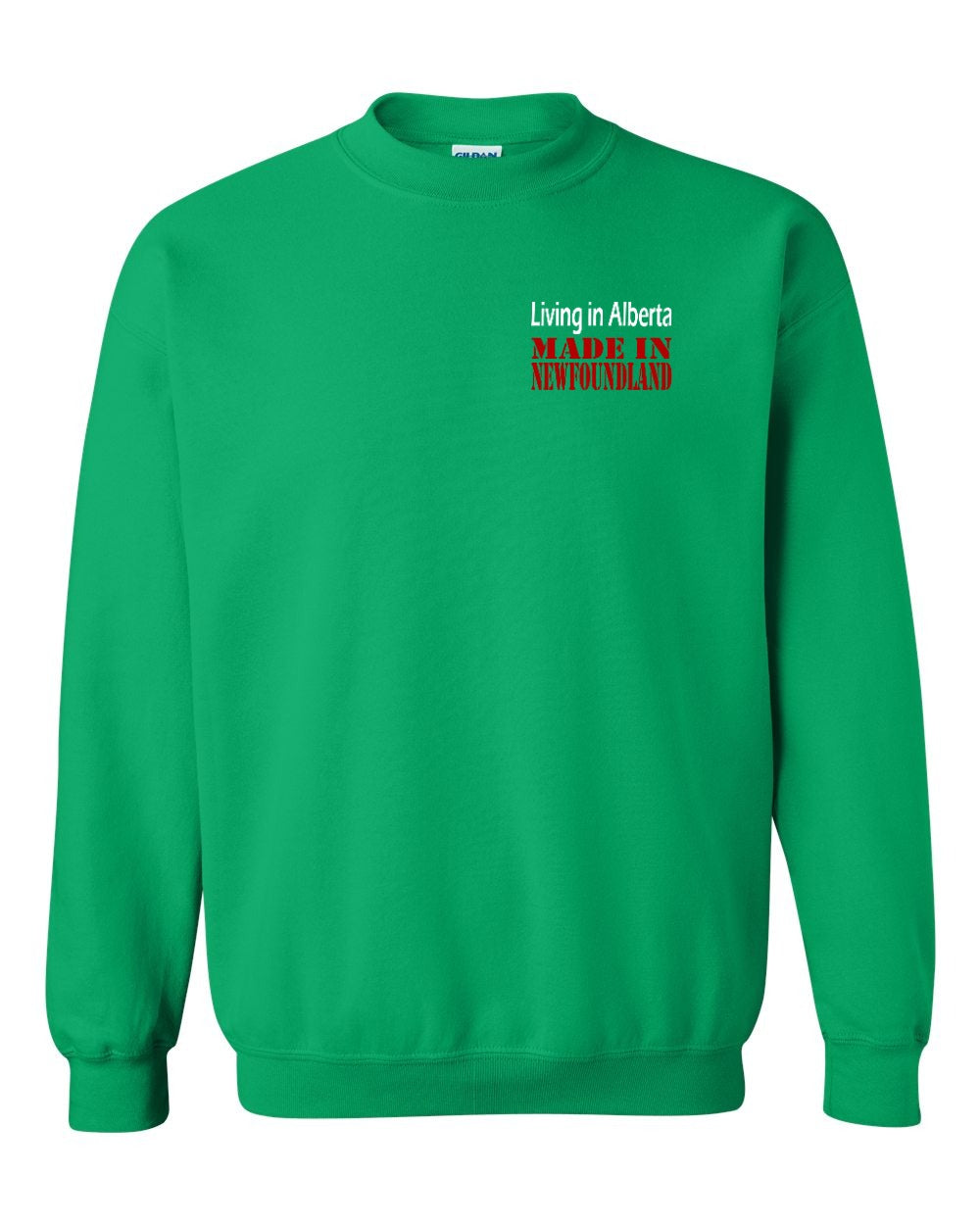 Living Alberta Made in NFLD Left Chest and Back Crewneck Sweatshirt - Unisex