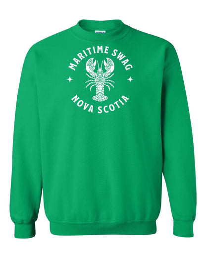 Maritime Swag Nova Scotia Mandala white Lobster Full crew-neck