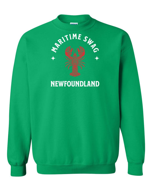 Maritime Swag Newfoundland Mandala Red Lobster Full Crewneck Sweatshirt