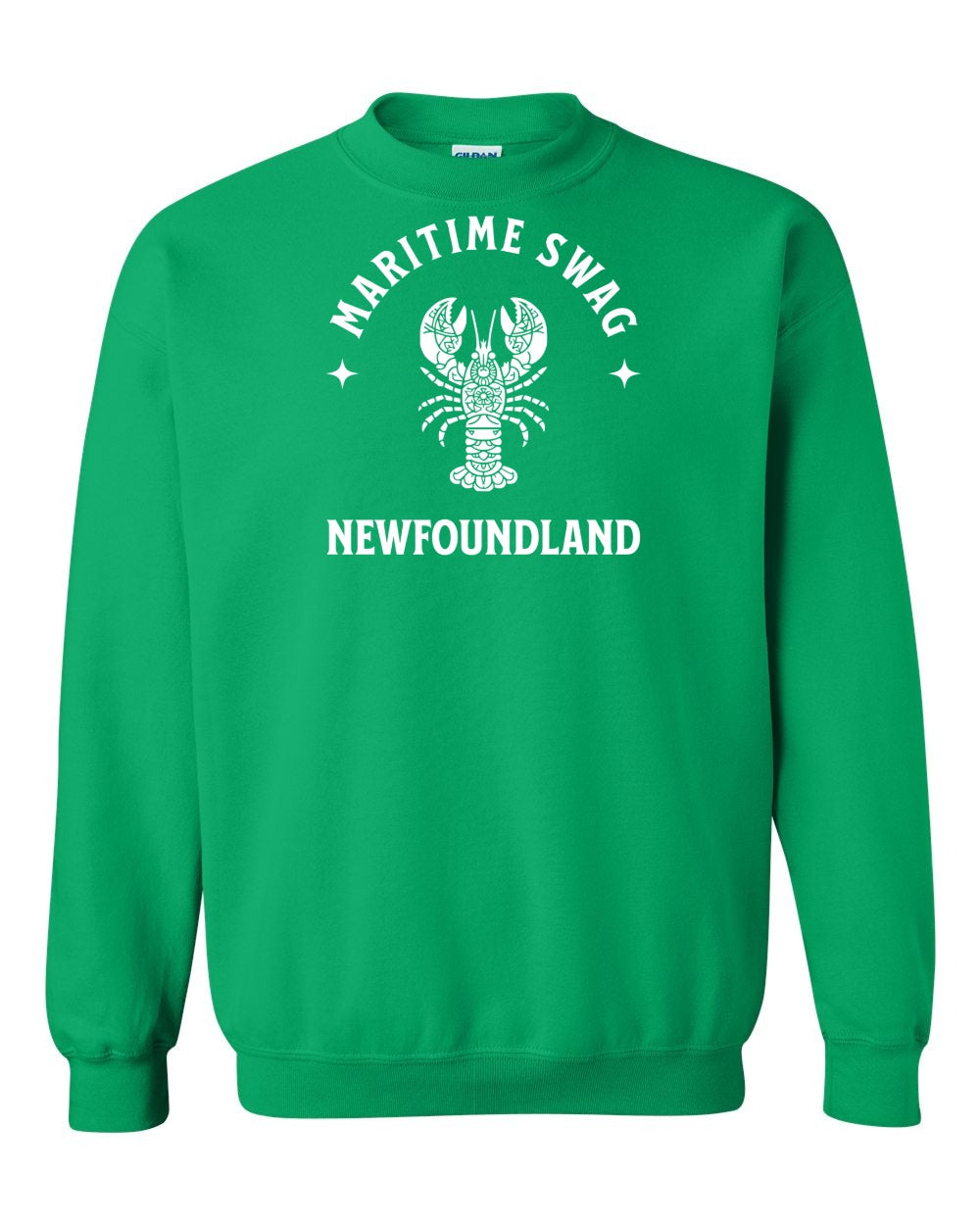 Maritime Swag NFLD Mandala white Lobster Crewneck Sweatshirt - Unisex