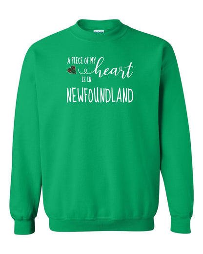 A piece of My heart in Newfoundland (Tartan Heart) Full Crewneck Sweatshirt