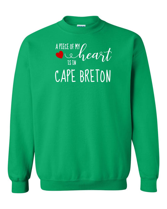 A piece of My heart in Cape Breton (Red Heart) Full Crewneck Sweatshirt