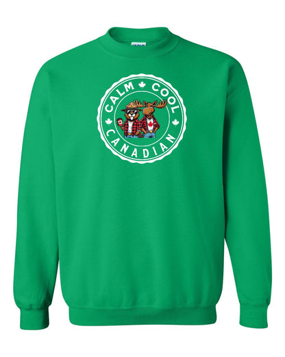 Calm Cool Moose and Beaver Full Crewneck