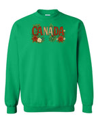 Canada Flowers Crewneck Sweatshirt - Gildan Canada (sewn Internationally) - Unisex