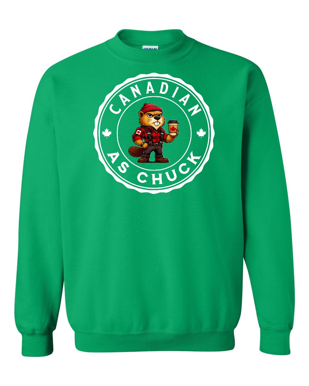 CDN as Chuck Male Beaver Crewneck Sweatshirt - Gildan Canada (sewn Internationally) - Unisex