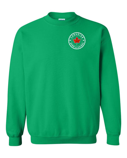 Canadian Born & Rasied Left Chest Crewneck