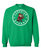 Canadian Strong Beaver Crewneck Sweatshirt - Gildan Canada (sewn Internationally) - Unisex
