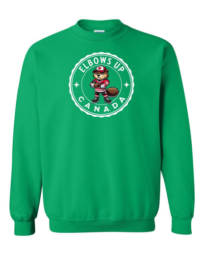 Elbows up Beaver Full Crewneck