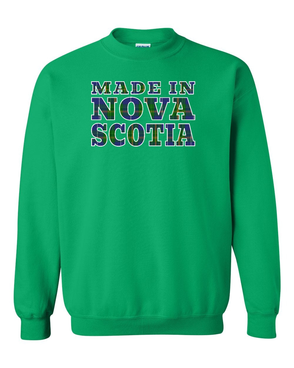Made In NS ( Tartan Lettering) Crewneck Sweatshirt - Unisex