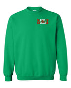 Made in Canada Flag Background Left Chest Crewneck Sweatshirt - Gildan Canada (sewn Internationally) - Unisex