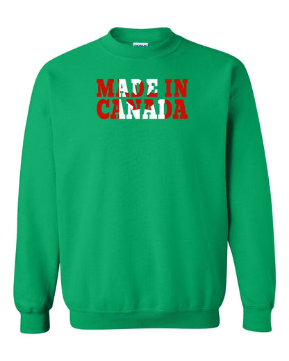 Made in Canada Flag Background Full Crewneck