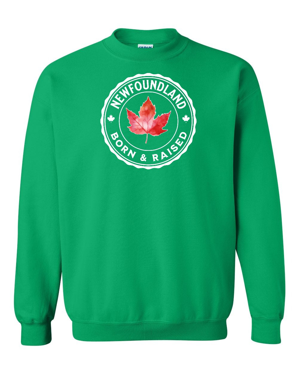Born and Raised NFLD Crewneck Sweatshirt - Gildan Canada (sewn Internationally) - Unisex