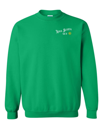 Nova Scotia Guy yellow Left Chest and Back crew-neck