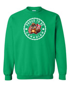 Proud to be Canadian Beaver Crewneck Sweatshirt - Gildan Canada (sewn Internationally) - Unisex