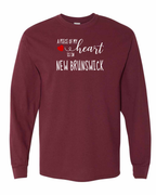 A piece of My heart in NB (Red Heart) Long Sleeve Tee - Unisex