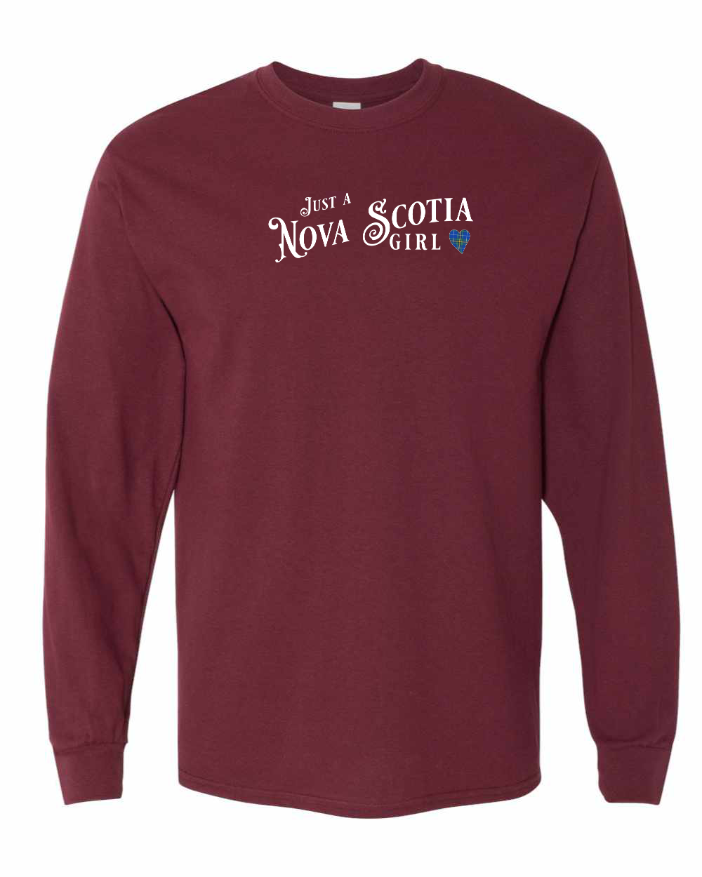 Just a Nova Scotia Girl Tartan Heart Long Sleeve - Unisex