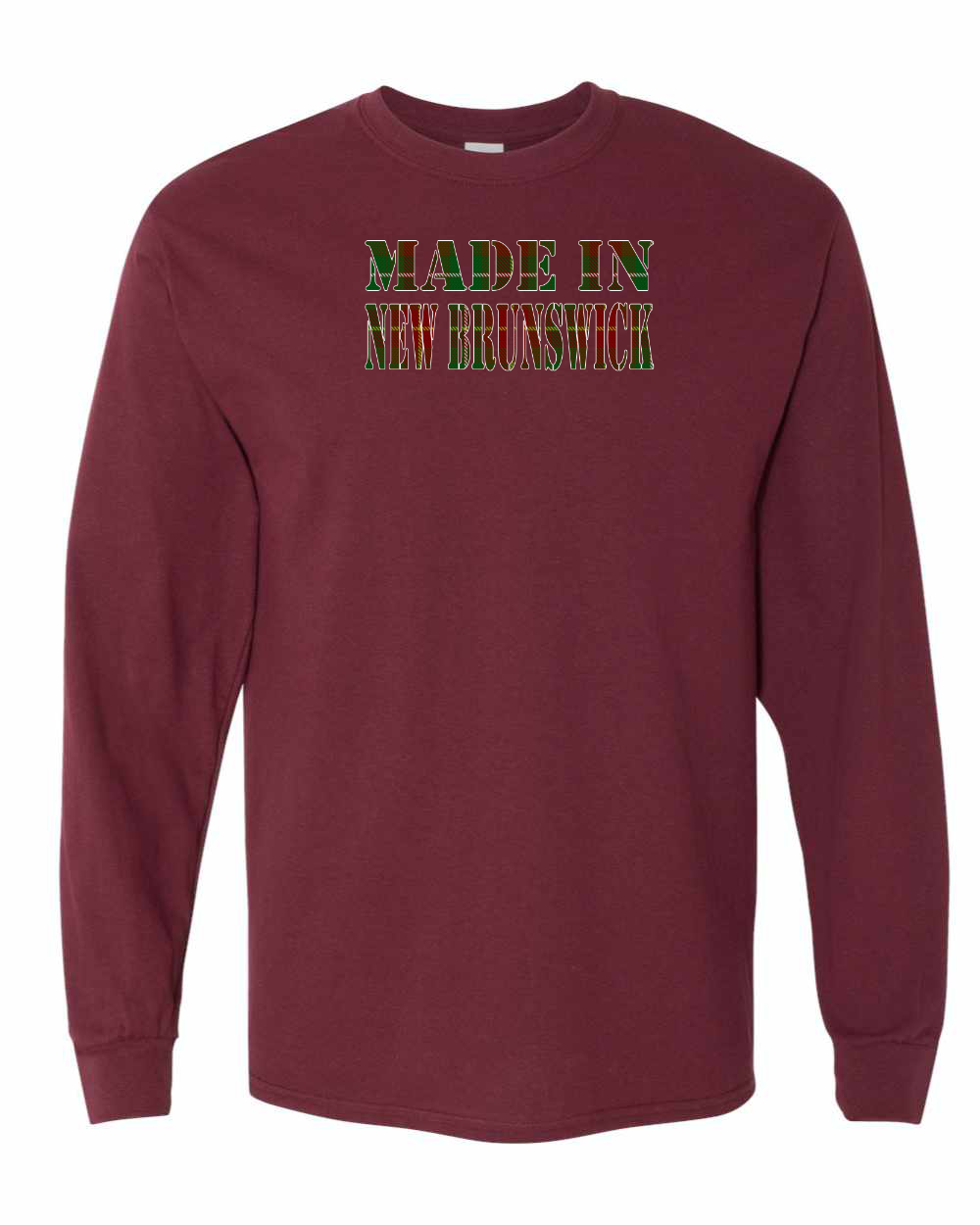 Made In NB ( Tartan Lettering) Long Sleeve Tee - Unisex