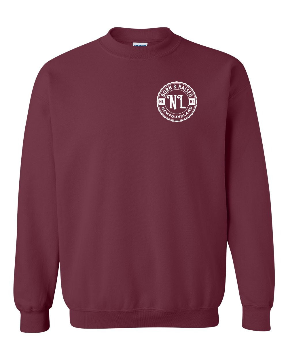 Born & Raised NFLD Left Chest Crewneck Sweatshirt - Unisex