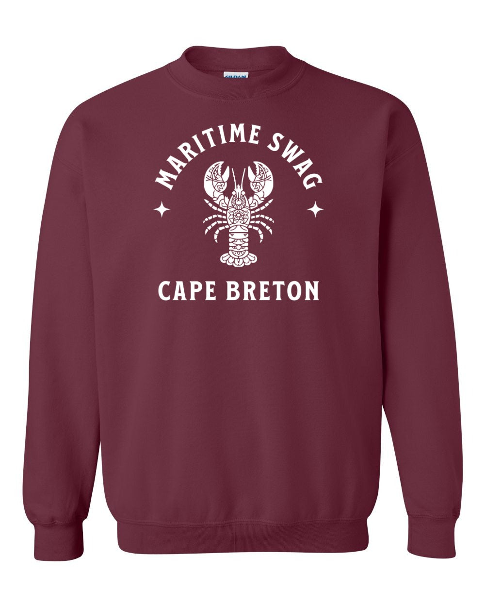 Maritime Swag Cape Breton Mandala white Lobster Full Crewneck Sweatshirt
