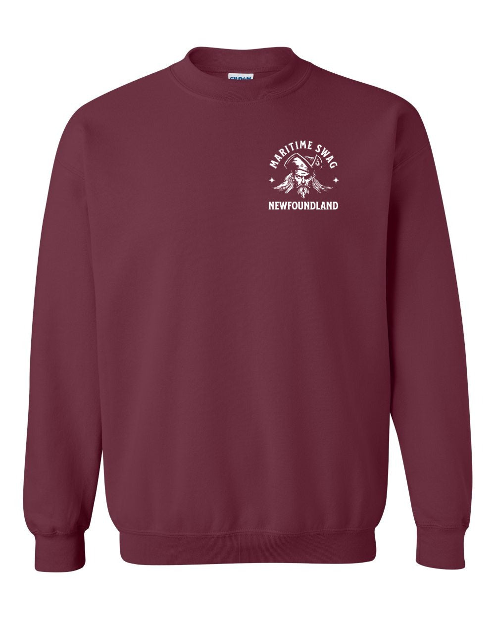 Maritime Swag NFLD Pirate Left Chest Crewneck Sweatshirt - Unisex