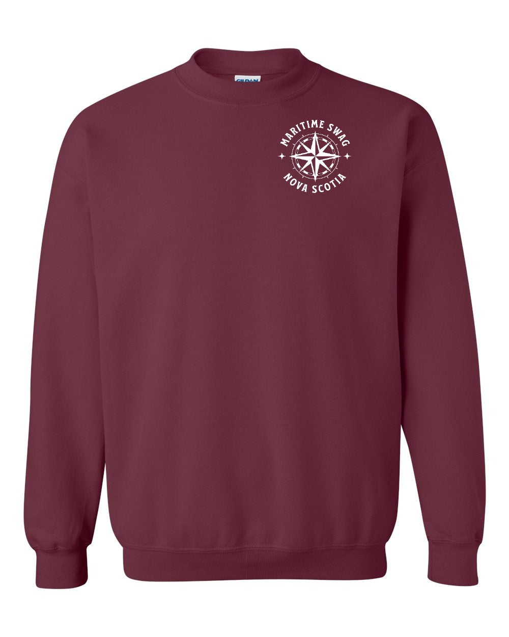 Maritime Swag Nova Scotia Compass Left Chest crew-neck