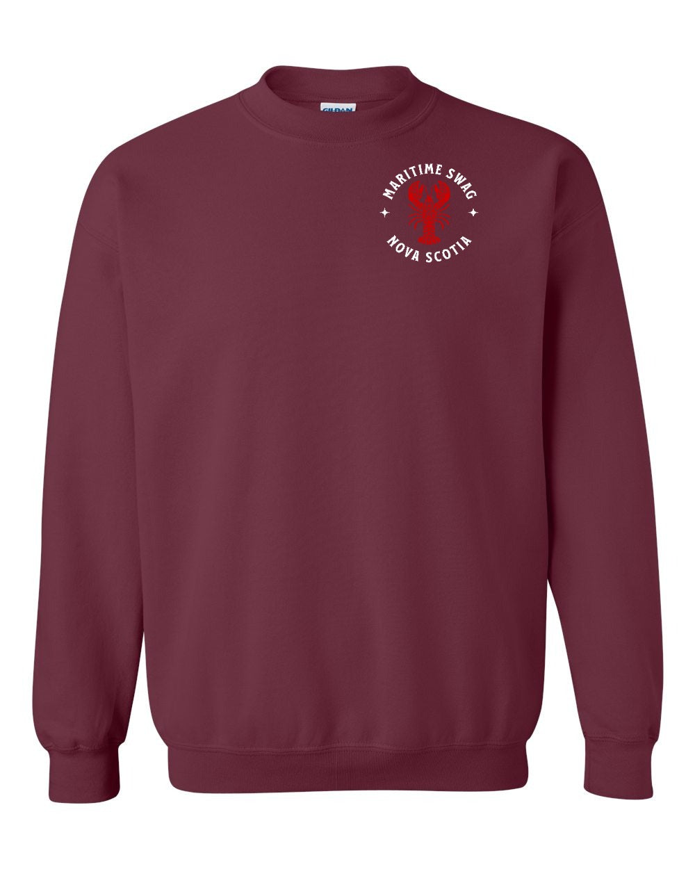 Maritime Swag NS Mandala Red Lobster Left Chest and Back Crewneck Sweatshirt - Unisex